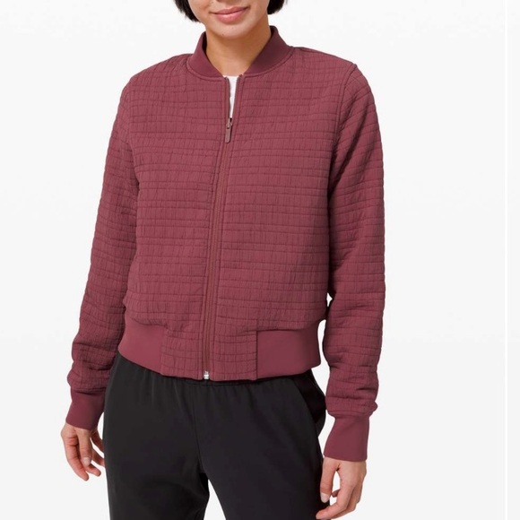 lululemon athletica Jackets & Blazers - Lululemon Serene Travels Bomber Chianti Reversible Size 8